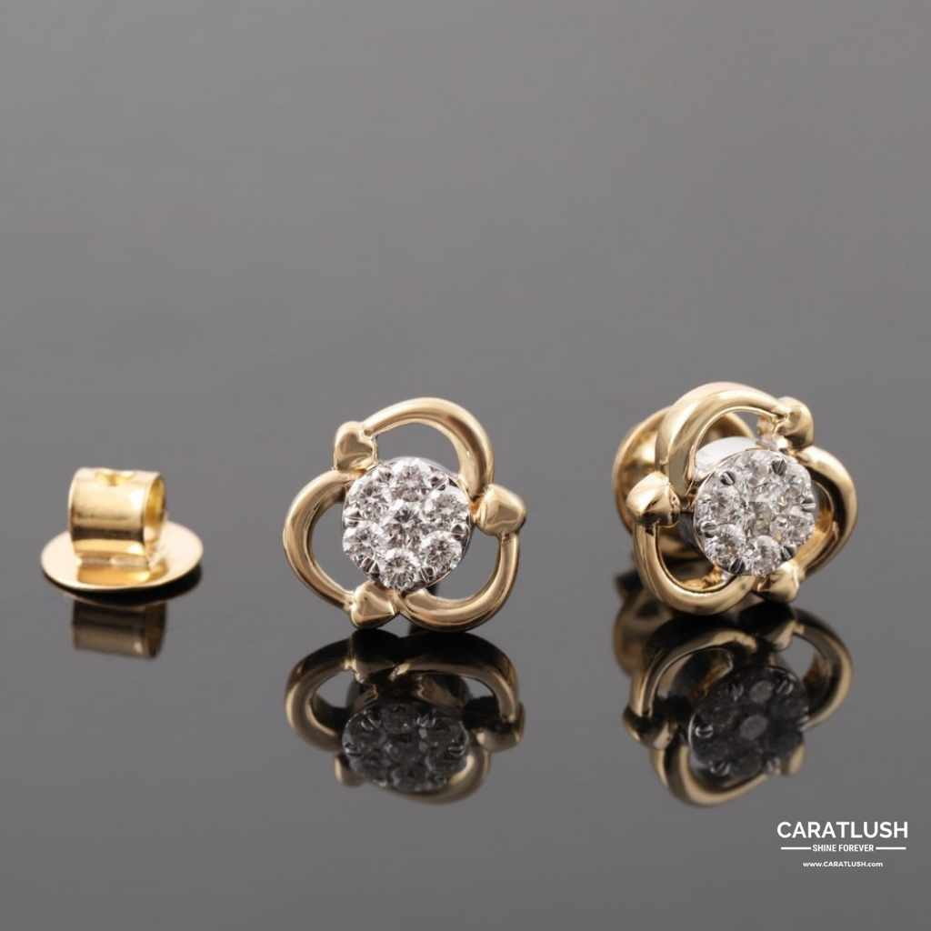 CUPID DIAMOND STUDS - CARATLUSH.COM