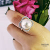 NIDRA DIAMOND PEARL RING