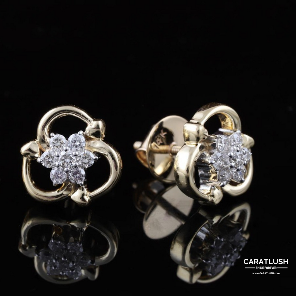 PURVI DIAMOND STUDS - CARATLUSH.COM