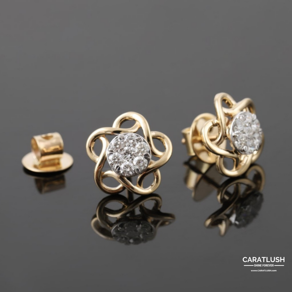 SAMARA DIAMOND STUDS - CARATLUSH.COM