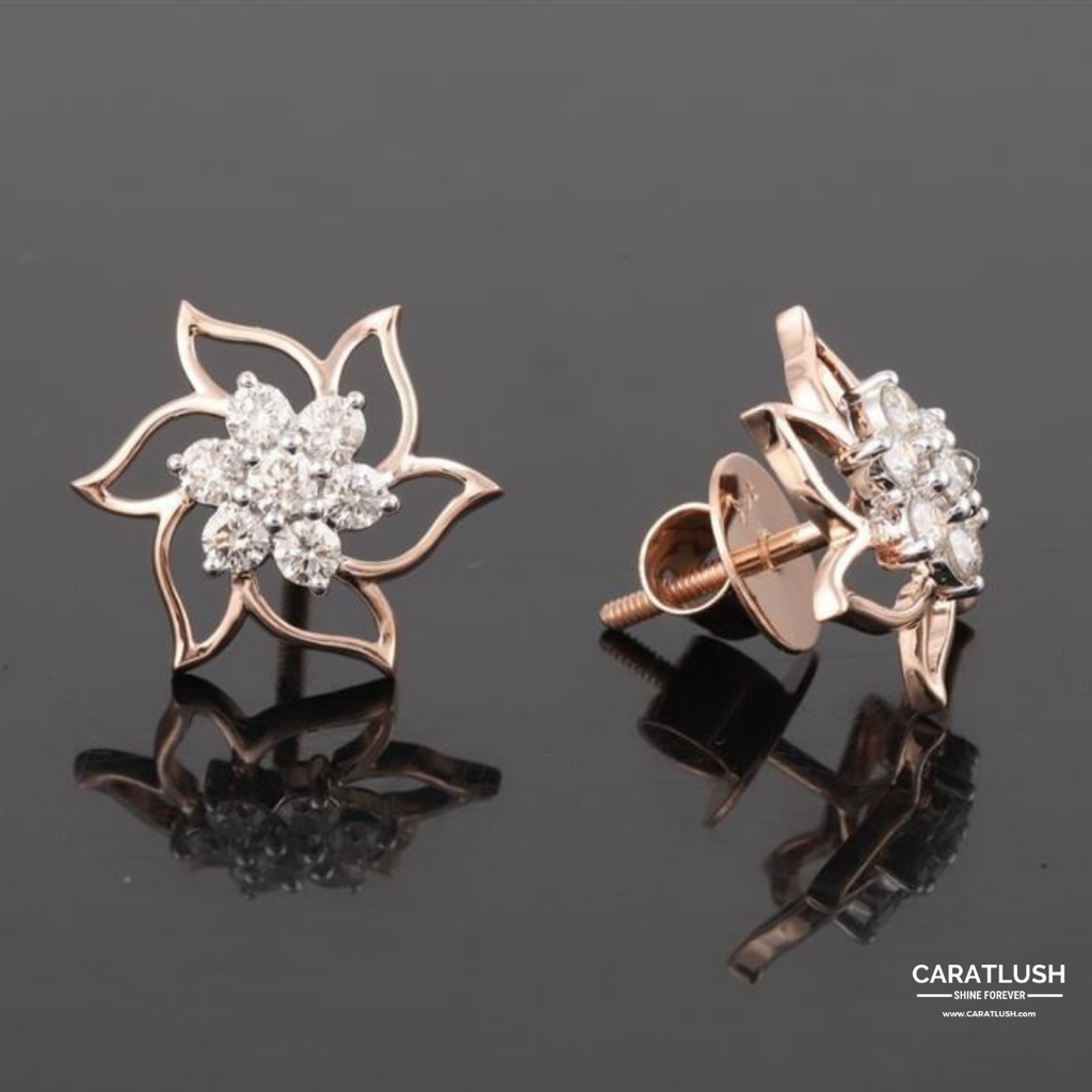 TRISHA DIAMOND STUDS - CARATLUSH.COM